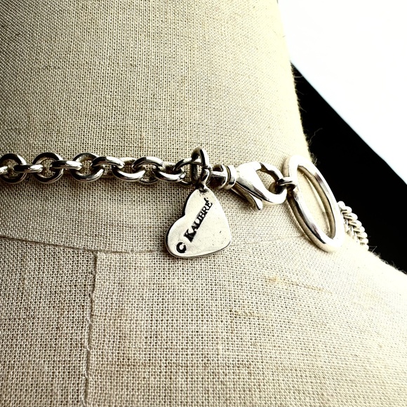 1970\'s Chain Belt Kalibre Super Long O Ring Necklace main image 4
